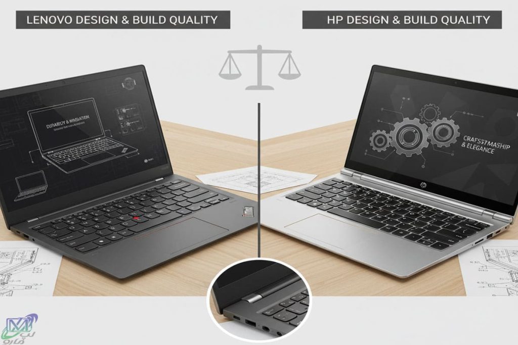مقایسه طراحی و کیفیت ساخت لپ تاپ‌های لنوو و اچ پی